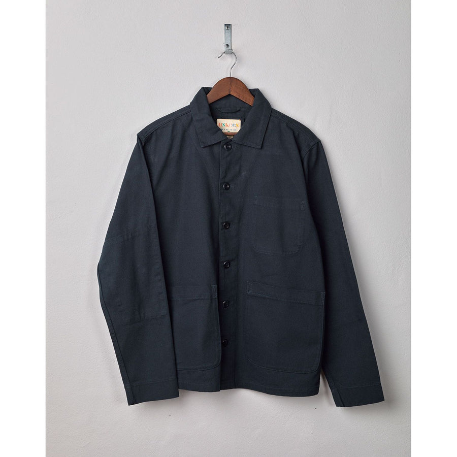USKEES #3001 Drilled Button Organic Overshirt - Blueberry
