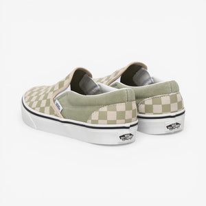 Vans Classic Slip-On Checkerboard Shoes - Soft Sage