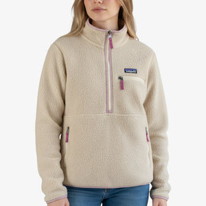 Patagonia Women's Retro Pile Fleece Marsupial Pullover - Dark / Natural