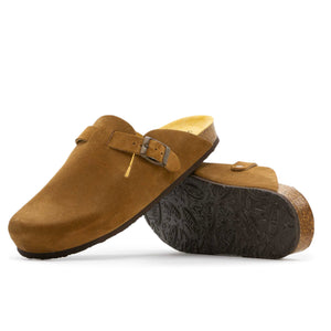 Plakton Women's 'Gibralter Blog' Suede Mule - Light Brown