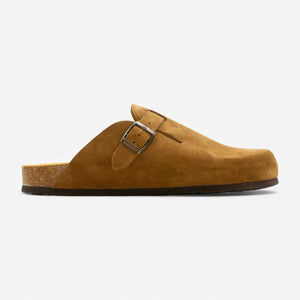 Plakton Women's 'Gibralter Blog' Suede Mule - Light Brown