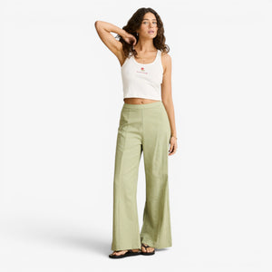 Rhythm Vista Stripe Wide Leg Pant - Olive