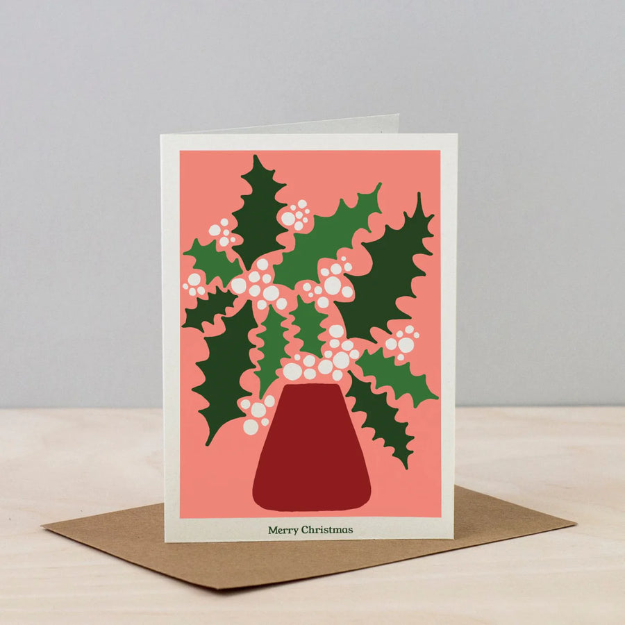Wald Christmas Plant Card - Holly