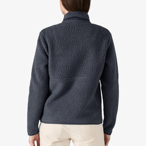 Patagonia Women's Retro Pile Fleece Marsupial Pullover - Smoulder Blue