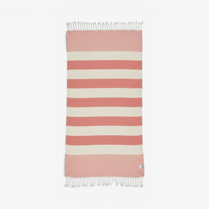 Weavico Stripe Turkish Beach Towel – 100% Cotton, Orange