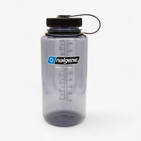 Nalgene 1 Litre Sustain Wide Mouth Bottle - Grey With Black Cap