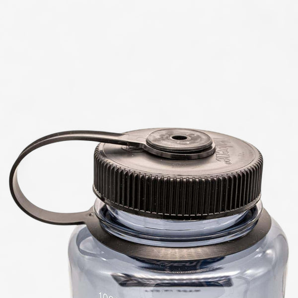 Nalgene 1 Litre Sustain Wide Mouth Bottle - Grey With Black Cap