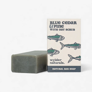 Wylder Naturals Soaps - Blue Cedar & Pine with Oat Scrub
