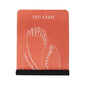 Yogi Bare x Amy Isles Freeman - 'Teddy' Microfibre Lightweight Packable Yoga Mat - Peace on Earth