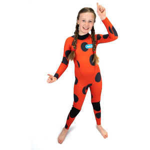 Saltskin Kids 3/2 Wetsuit - Ladybird (XXS / XS / S)