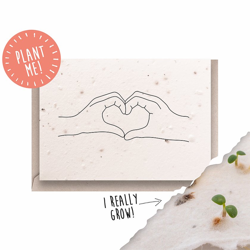 Ruby & Bo 'Happy Love Heart' Seed Card