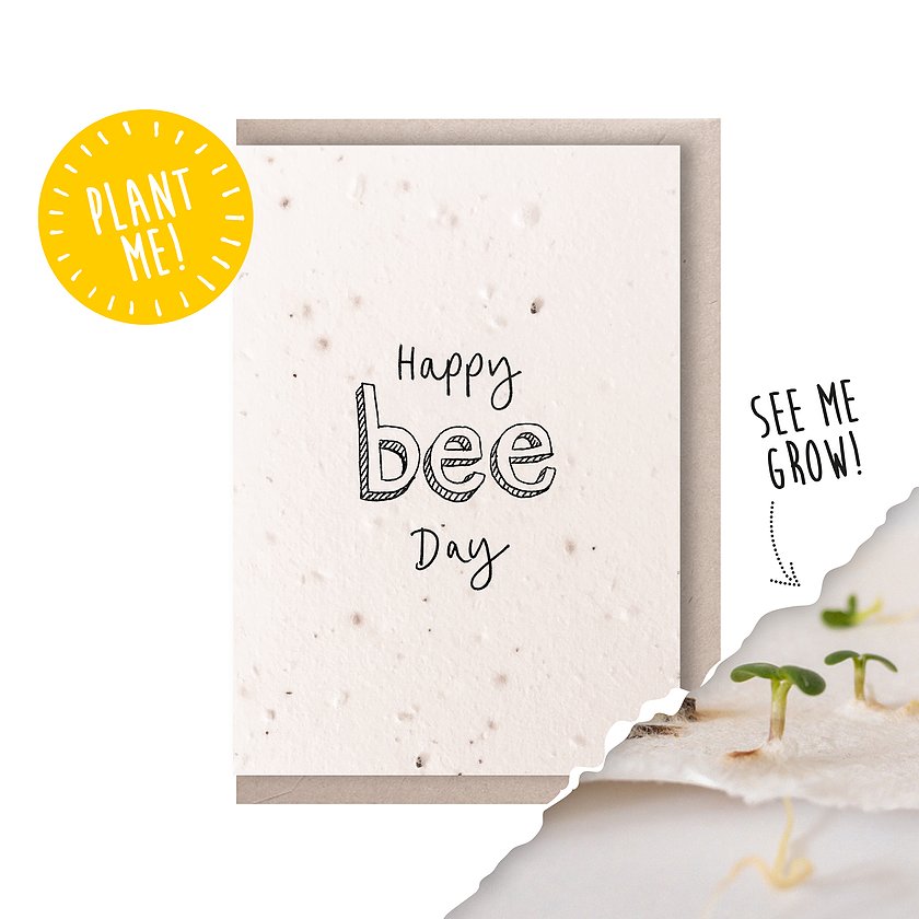 Ruby & Bo 'Happy Bee Day' Seed Card