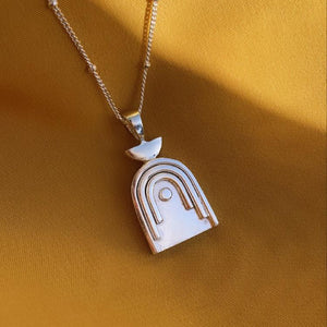 Lima-Lima Jewellery - Rainbow Arch Talisman Necklace - Eco Silver