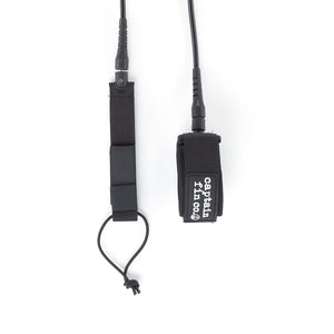 Captain Fin Shred Cord Standard Longboard Leash 9' - Black