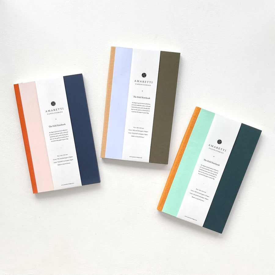 Amaretti  |  Paper Stories  |  Fold Notebook - Lilac/Khaki