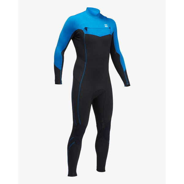 Billabong 'Absolute' Chest Zip Full Wetsuit 4/3mm - Surf Blue