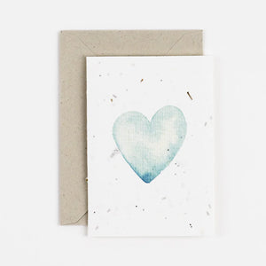 Ruby & Bo 'Blue Heart' Plantable Seed Card