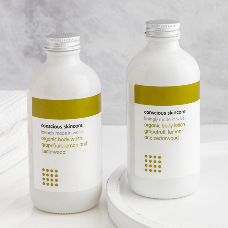 Conscious Skincare Organic Body Wash 235ml - Grapefruit / Lemon / Cedarwood