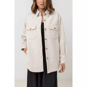 Rhythm Classic Minimal Shacket - Oat