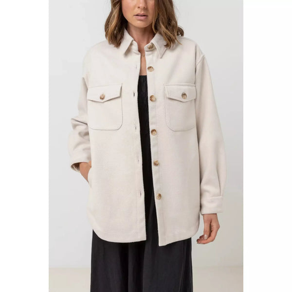 Rhythm Classic Minimal Shacket - Oat
