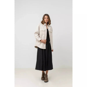 Rhythm Classic Minimal Shacket - Oat