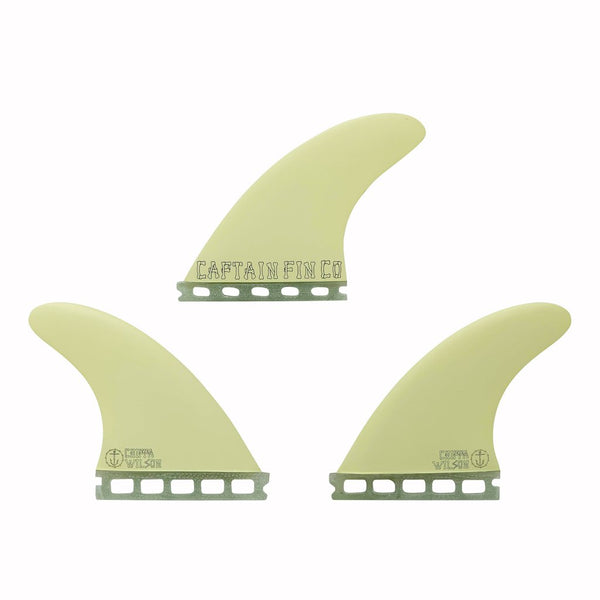 Captain Fin Chippa Wilson Bones ST Cream Thruster Surfboard Fins - Small - Single Tab (Futures)