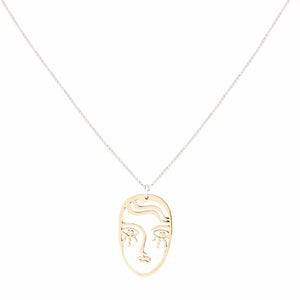 Lima-Lima Jewellery - Face Necklace - Brass