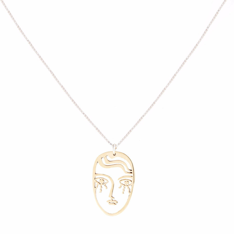Lima-Lima Jewellery - Face Necklace - Brass