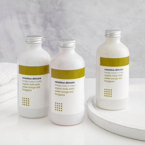 Conscious Skincare Organic Bath Soak 235ml - Sweet Orange and Frangipani
