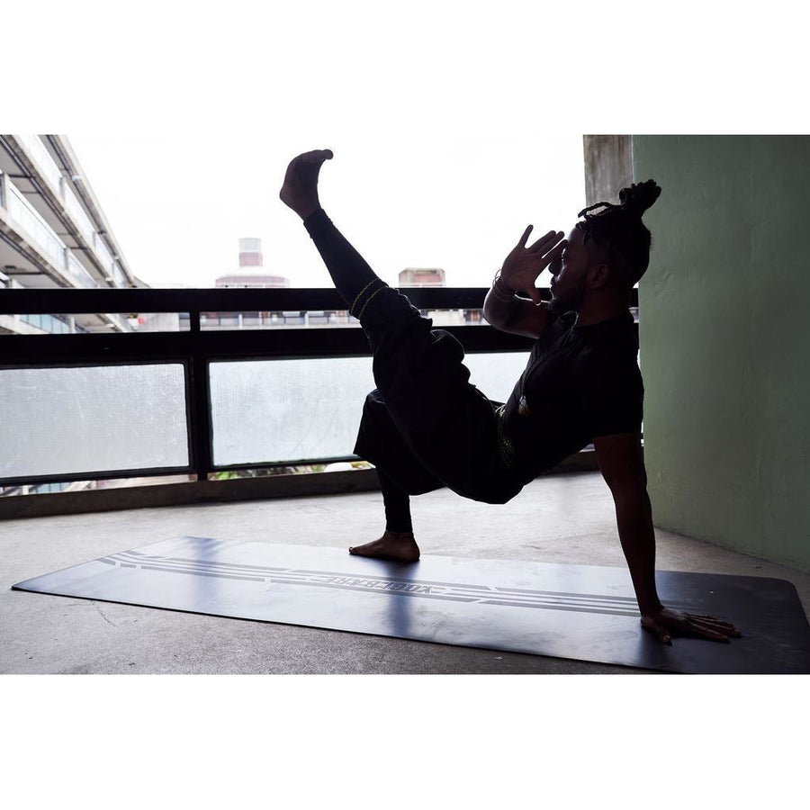 Yogi Bare 'X’ Enhanced Grip Longer & Wider Yoga Mat - Perforated Black