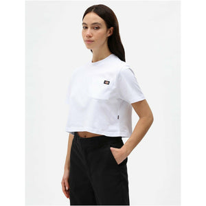 Dickies Women's Short Sleeve Porterdale Crop - White
