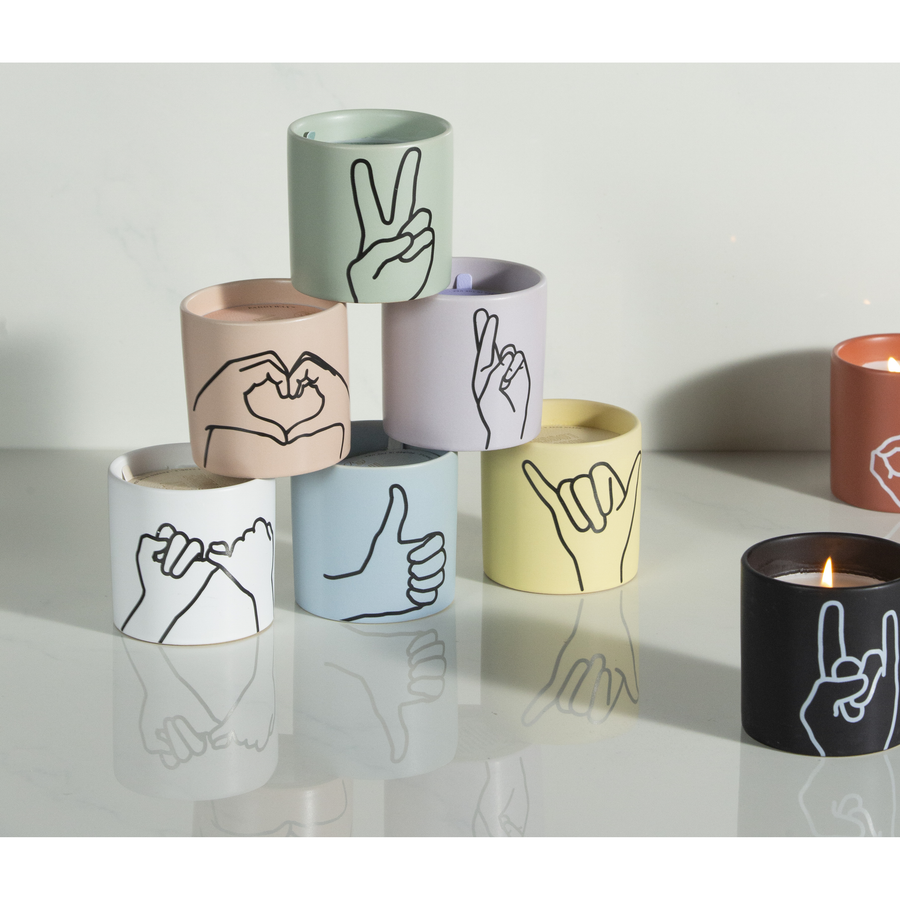 Paddywax Impressions Ceramic Candle 5.75 oz - Pinky Promise