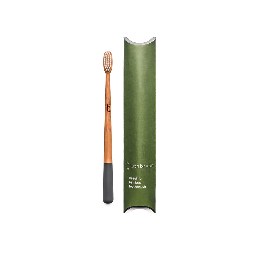 Truthbrush Bamboo Toothbrush / Med Bristles Storm Grey