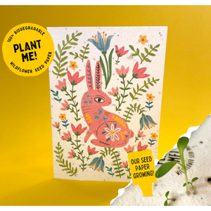 Ruby & Bo 'Happy Hare' Plantable Seed Card
