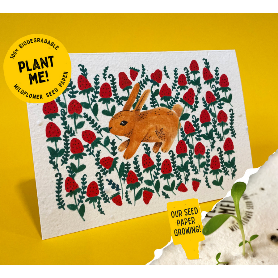 Ruby & Bo 'Strawberry Patch' Plantable Seed Card