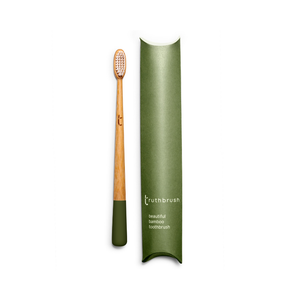 Truthbrush Bamboo Toothbrush / Med Bristles Moss Green
