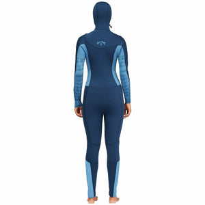 Billabong Synergy Women's Hooded Chest Zip Wetsuit 5/4mm - River Blue