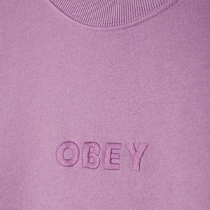 OBEY BOLD RECYCLED CREW - PIGMENT LILAC