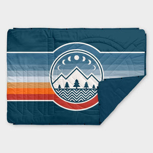 Voited Recycled Ripstop Outdoor PillowBlanket - Camp Vibes 2 / Legion Blue