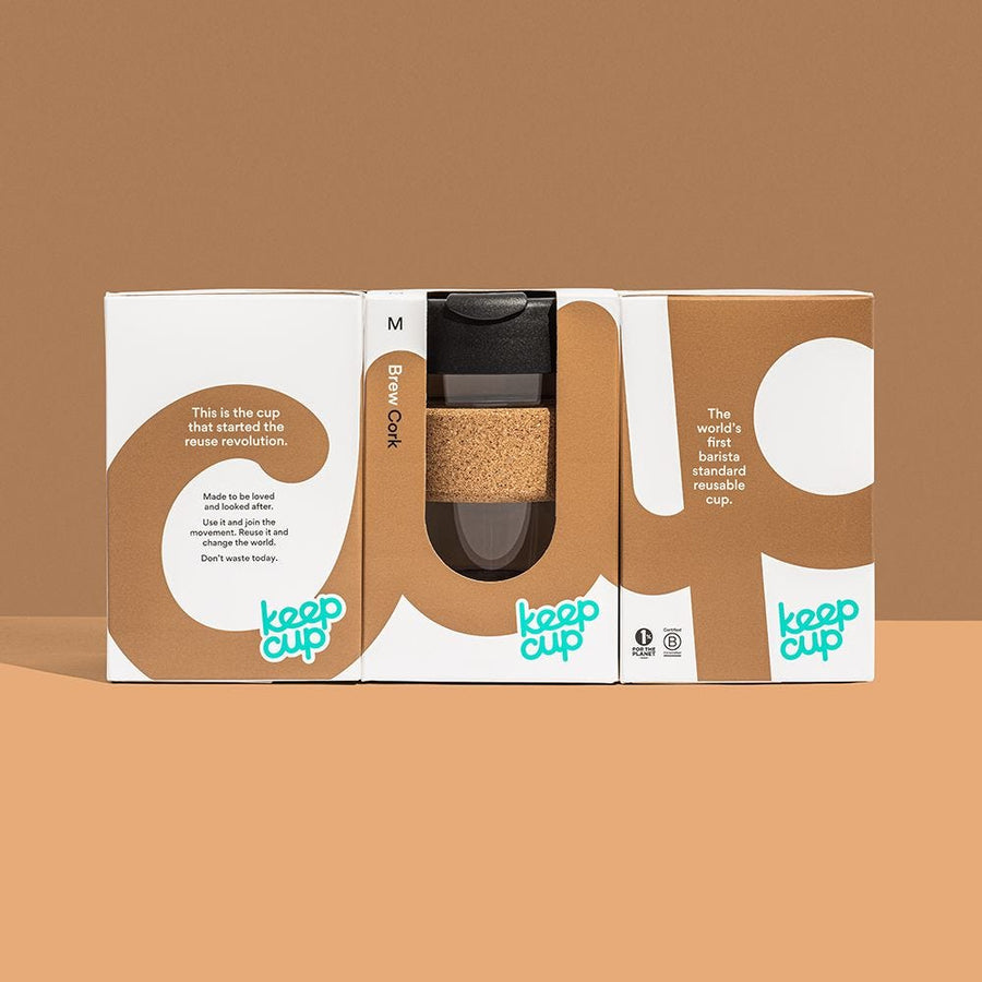 KeepCup Cork Brew 12oz Coffee Cup - Almond