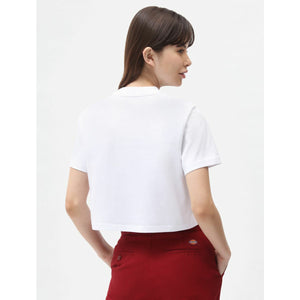 Dickies Women's Short Sleeve Porterdale Crop - White