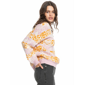 Quiksilver Explorer Vibes Sweatshirt - Antique White Jacquard