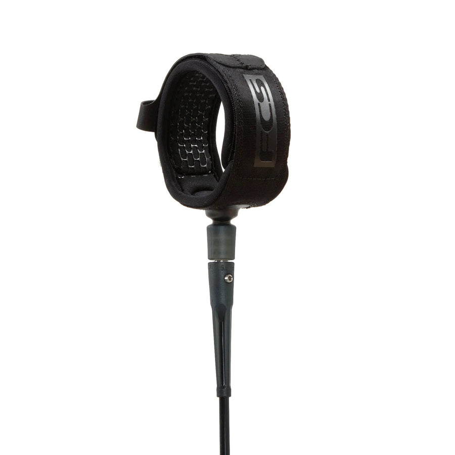 FCS 'ALL ROUND' Essential Series Surfboard Leash 8' Black