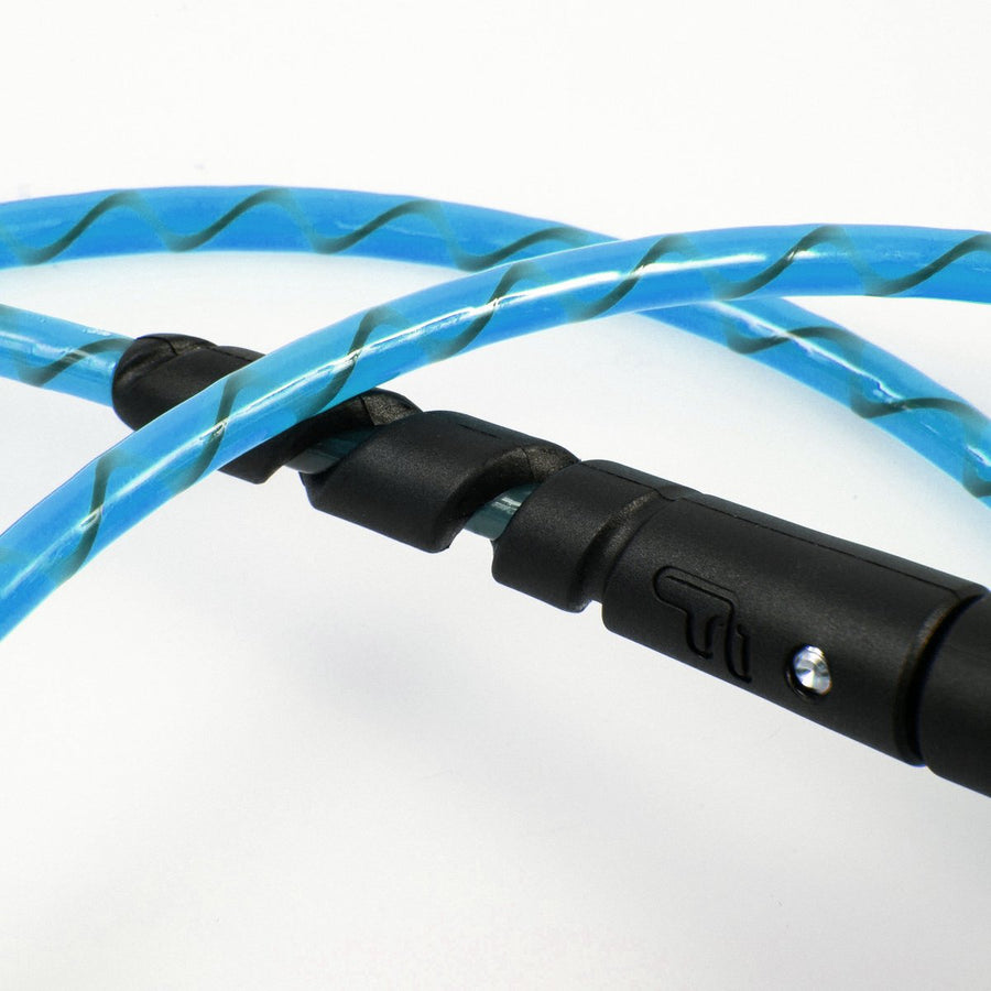FCS 'Freedom Helix' ALL ROUND Longboard Ankle Surf Leash 9' - Blue / Black