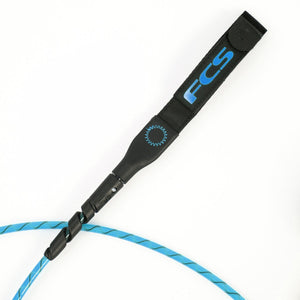 FCS 'Freedom Helix' ALL ROUND Longboard Ankle Surf Leash 9' - Natural / Black