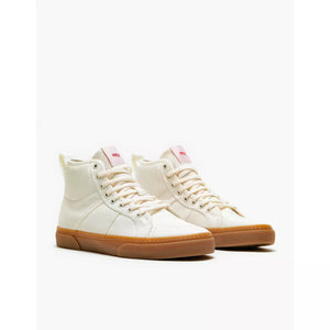 Globe Los Angered II Hi-Top Trainers - Organic White - Organic Cotton & Vegan Friendly