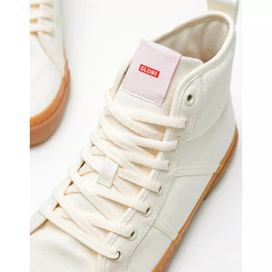 Globe Los Angered II Hi-Top Trainers - Organic White - Organic Cotton & Vegan Friendly