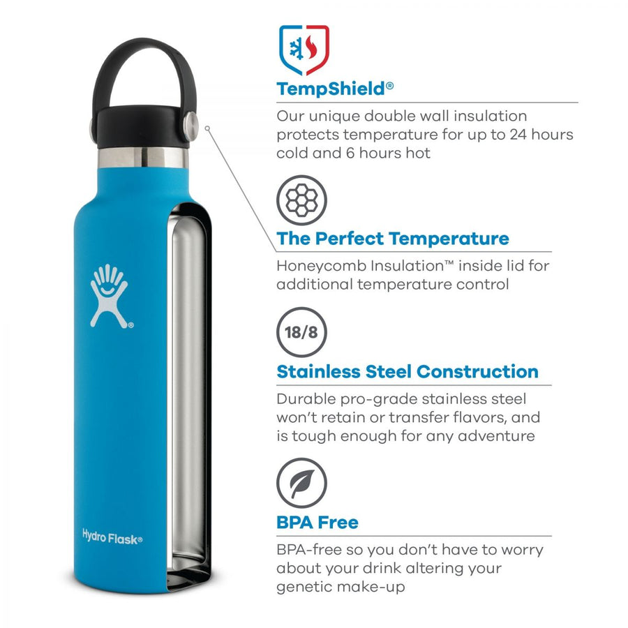Hydro Flask 21oz Standard Mouth Insulated Drinks Bottle - Carnation