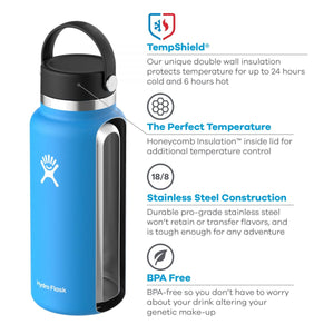 Hydro Flask 32oz Wide Mouth Insulated Drinks Bottle - White