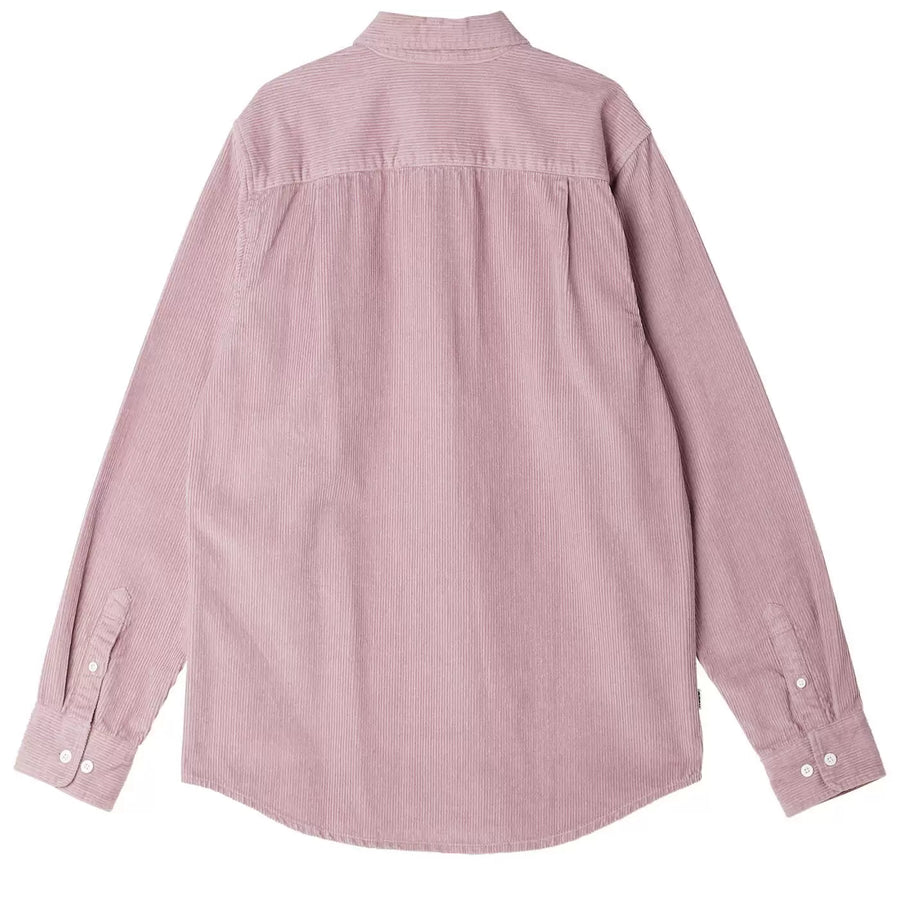 OBEY JULIAN WOVEN CORD SHIRT - LILAC CHALK